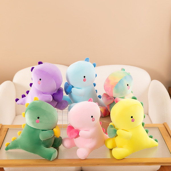 Søt Dinosaur Klem Hjerte Plysj Leke, Fet Dinosaur Plysj Leke Dukke, Myk Plysj Fyllt Dyr Dinosaur Plysj, Bursdagsgave 12 Tommer Colorful