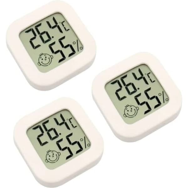 3-delad Digital Inomhus Termometer Hygrometer Luftfuktighet Temperatur LCD-Skärm Bluetooth Sensor Trådlös Termometer för Hem, Kontor, Digital
