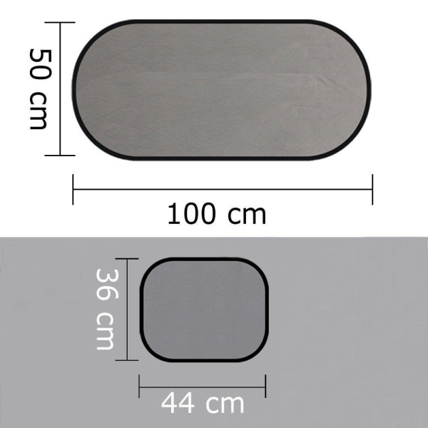 Bilsolskærm 5-sæt Solskærme til Sidevinduer og Bagrude