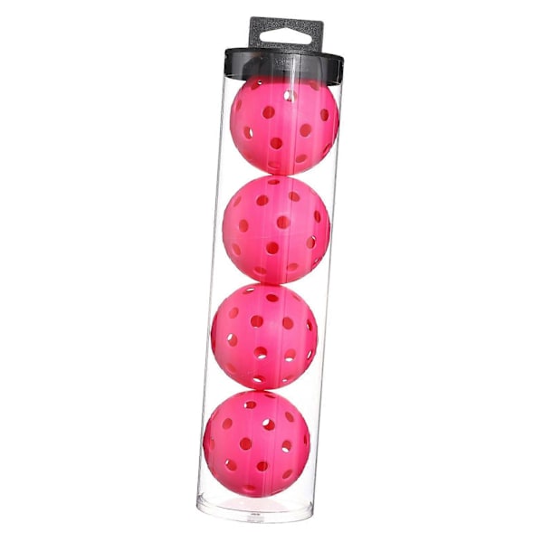 Sisäpickleballit - Sisäkentän pickleball-palloja - 4 pakkausta pickleballeja - Turnauspickleballeja Rose Red 74mm