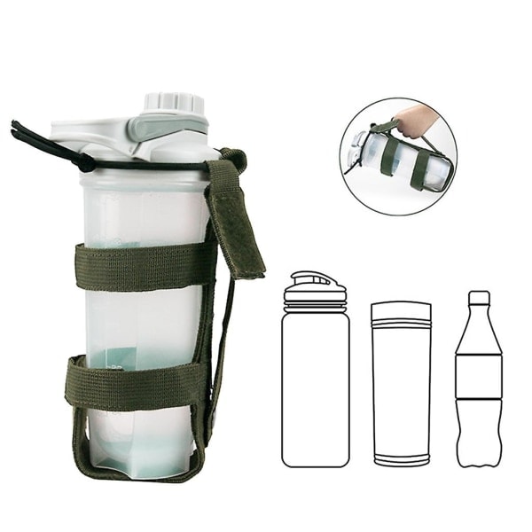 Vattenflaskhållare Nylon Taktisk Vattenflaskväska Vattenflaskbärväska Militärgrön Army Green