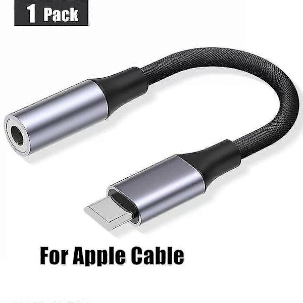 1-pack/2-pack USB Typ C till 3,5 mm Jack Hörlurar För Apple Kabel till 3,5 Jack Hörlursadapter USB-C 3,5 mm Ljudkabel Konverterare För IPhone Samsung Galaxy For IPhone 2 pcs(pack