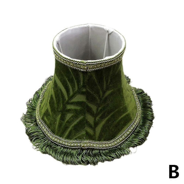 Elegantti Vihreä Lamppuvarjostin Tupsulla, Victorian Vintage Lamppuvarjostimet Retro Pöytälampun Varjostin Eurooppalainen B