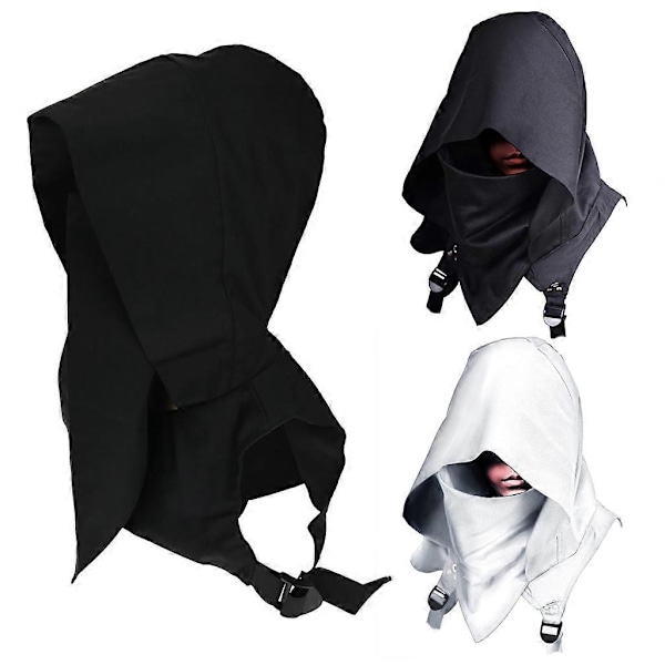 Rogue Cowl Middelalder Hættehat Rogue Ridder Cosplay Rogue Rollespil White