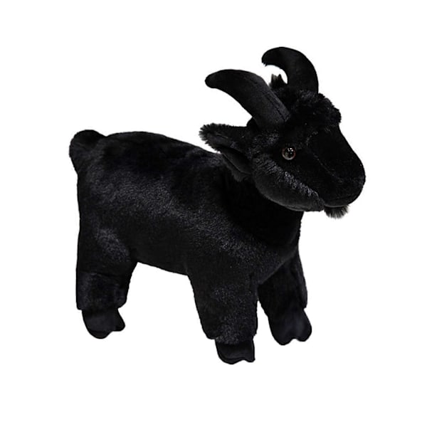 Stående Geit Plussjeleketøy Svart Hvit Geit Plushie Stoffdyr Dukke Pute Hjem Kontor Soverom Dekorasjon Barn Voksne Jul Bursdagsgave Black L