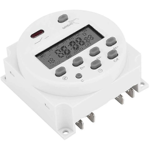 Timer Switch 12v 16a Digital Elektronisk LCD Tidsrelæ Switch Programmerbar LCD Digital Mikrocomputer Mini Kontrol Strøm Timer Switch Cn101a