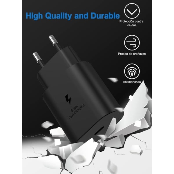 25W Samsung snabbladdare USB C laddare kontakt