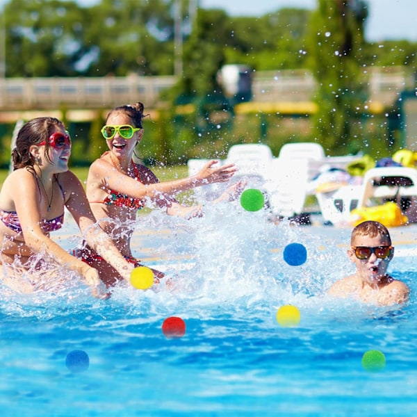 40 stk Gjenbrukbare Vannballer, Bomulls-Splash Soaker Baller, Vannbombeballer, Vannballonger for Barn og Voksne, Høyabsorberende