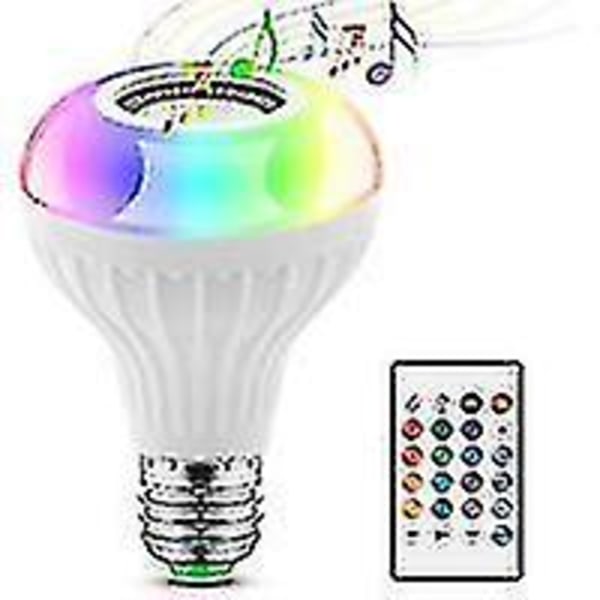 Glödlampa 2 i 1 Bluetooth LED färgfjärrkontroll E27 musikhögtalare Rgb-högtalare Intelligent färg