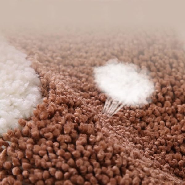 Sööt tassun muotoinen kylpyhuoneen matto, liukastumaton kylpymatto, wc:n kylpyammeen ovimatto, imukykyinen, nopeasti kuivuva, pestävä, kestävä