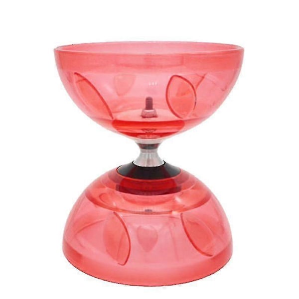 Diabolo Set (4 färger, 2 storlekar) Trippel Kullager Koppling Matchande Färgade Fiberhandpinnar, Diabolosnöre & Väska Red small
