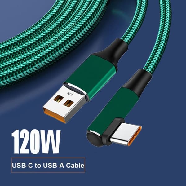 120W Snabbladdningskabel USB Typ-C Sladd 2m