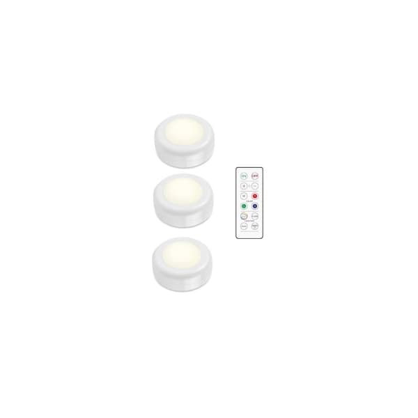 3-pack LED spotlight LED-spotlight med fjärrkontroll batteridriven