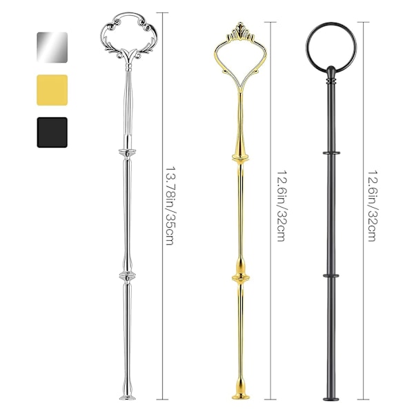 9 Sæt Kage Stativ Hardware Kit Lagdelt Bakke Hardware Beslag til Kage Stativ, 3 Lag Kage Stativ Beslag