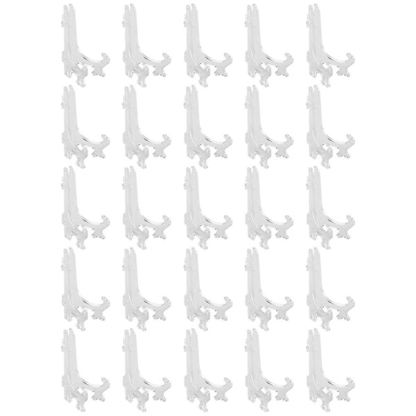 25 stk Klare staffeli Stativ Runde tallerkenstativ Bilder Visningsstativ Transparent tallerkenholder