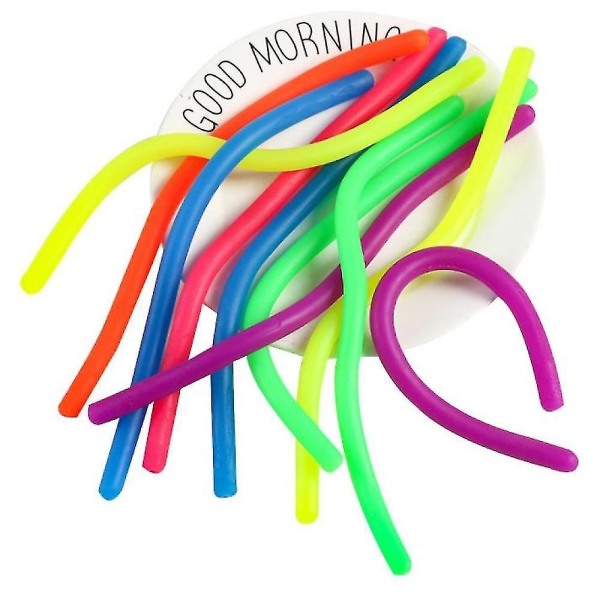 Myk Gummi Tpr Noodle Elastisk Tau Leke Avspenningsgjenstand (Lilla)