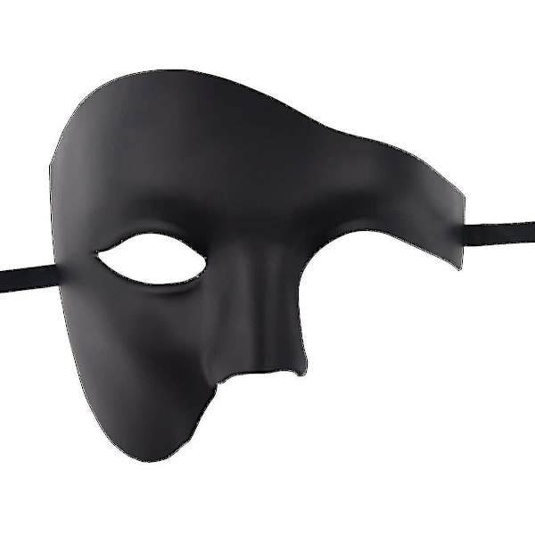 Maskeradmask för män Halloween Fantomen på Operan Black