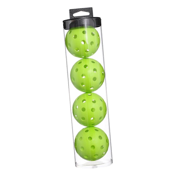 Inomhus Pickleballs - Inomhusbanans Pickleball Bollar - 4-pack Pickleballs - Turnering Pickleballs Green 74mm