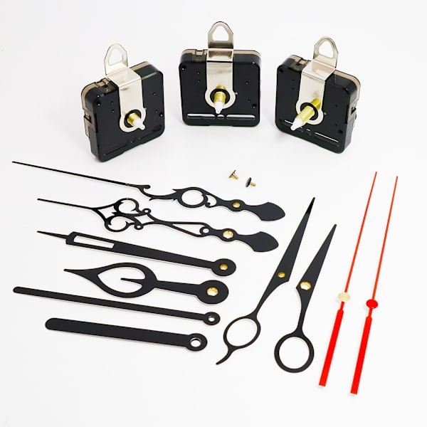 Pieces Høj Moment Lang Aksel Urværk Mekanisme Kvarts Ur Motor Kit med 5 Par Forskellige DIY Ur Reparation Dele Udskiftning