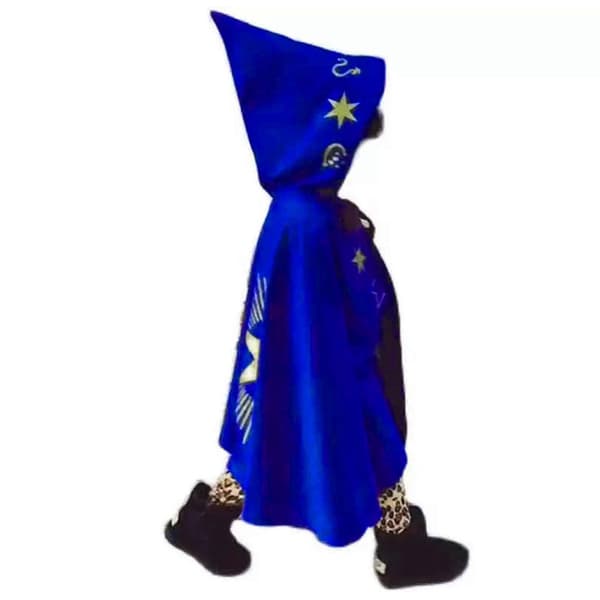 Hettebelte for barn, heksekostyme, hettekappe, Halloween-heksedrakt, hettekappe for barn S S
