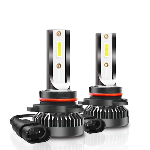 2x H4 9003 COB LED-hovedlyspærersett 80W 8000LM Høy/lav stråle 6000K Hvit HB4/9006