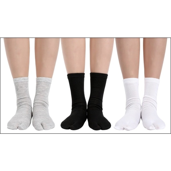 6 Par Unisex Tabi Flip Flop Strumpor Geta Strumpor Bomull Delad Tå Tabi Strumpor Elastiska för Kvinnor och Män, Flerfärgade
