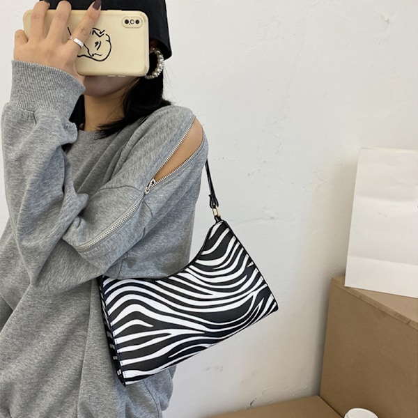 Dame Håndtaske i Kunstlæder med Zebraprint, Herre Hverdagstaske, Moderigtig Leopard