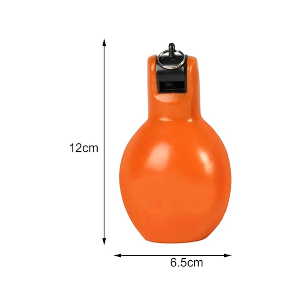 2 Stycken Handpress Visselpipor Högljudda Sportvisselpipor för Vandring Inomhus Utomhus gul och röd orange and yellow 12cmx6.5cm