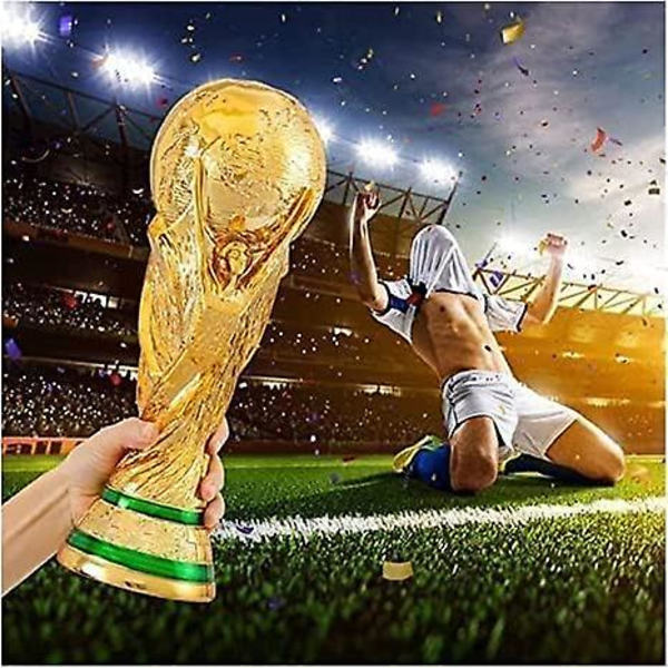 Fodbold VM Trofæ Replika Samleobjekt - Resin Sports Fan Kontor Dekoration 36cm