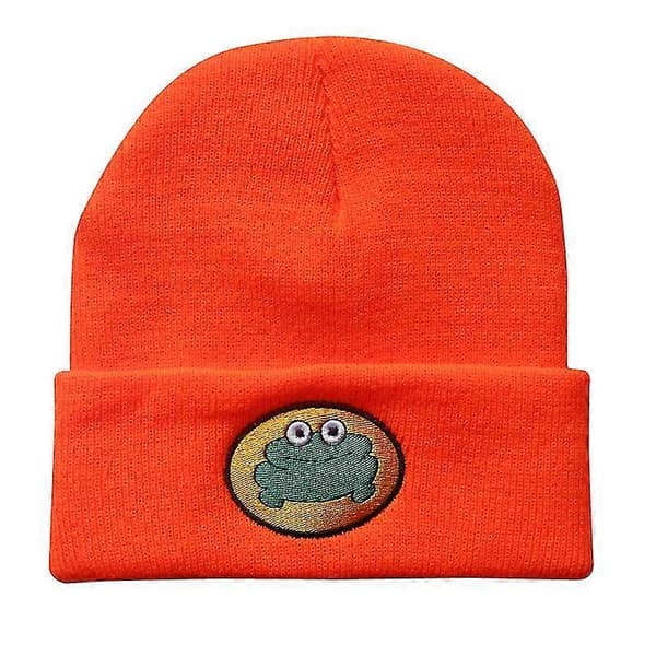 Parappa The Rapper Beanie - Broderte Vinterlue for Menn og Kvinner white