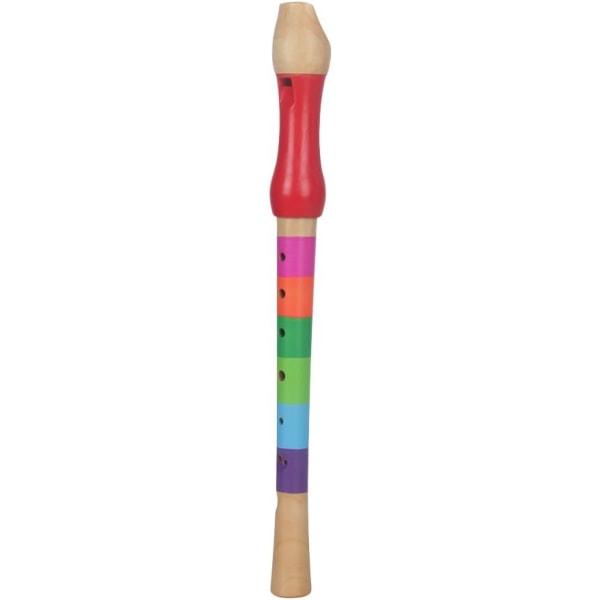 Trä Descant Blockflöjt 8-håls sopranblockflöjt Flöjtmusik som spelar blåsinstrument för barn (slumpmässig färg)