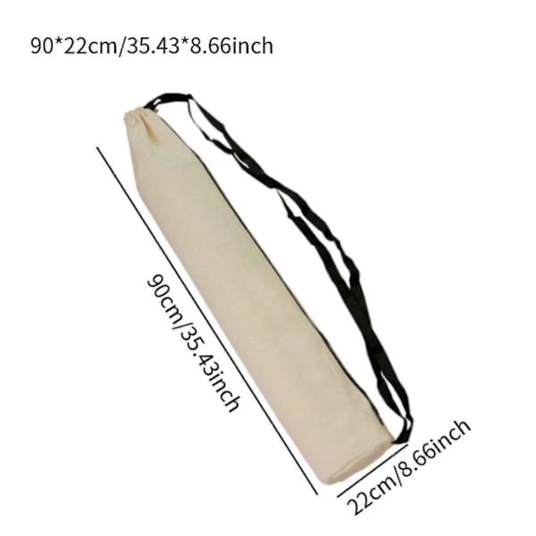 Camping Opbevaringstaske med Lynlås Bæretaske til Strandstol Teltstang Tripod 15cmx75cm Beige 22cmx90cm