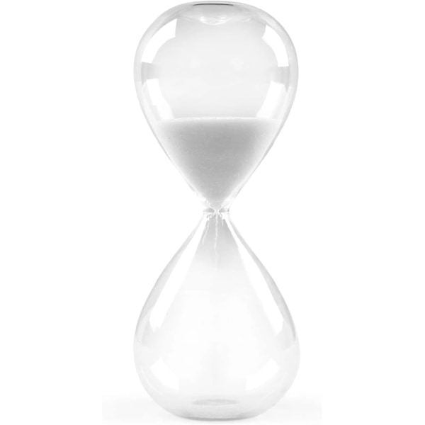 Tiimalasi hiekassa, värikäs ja muodikas, lasista inspiroitunut hiekkakello kotiin, toimistokoristeeksi White 15 min