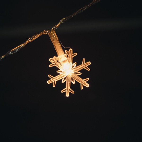 Christmas Lights Snowflake 40 Led String Fairy Lights Garland