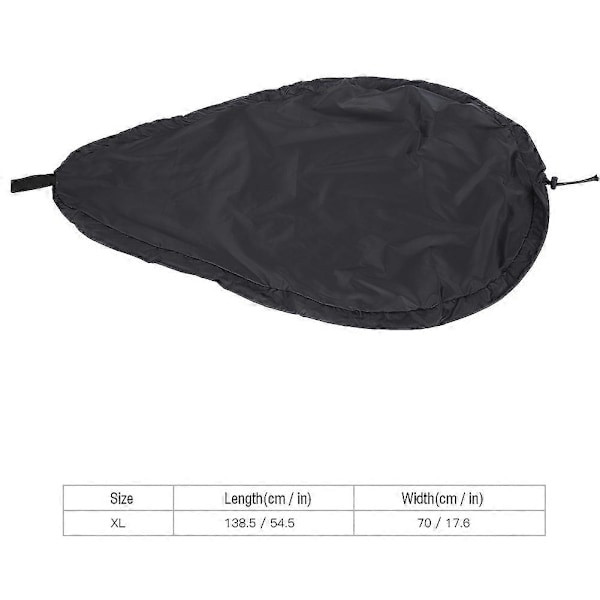 Universel Pasform Blokerende Kajak Kano Cockpit Cover Beskytter Sort XL