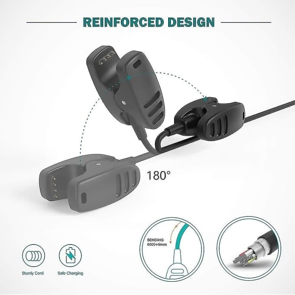 Lader kompatibel med Suunto 3 Fitness, Suunto 5, Traverse, Kailash, Spartan Trainer, Ambit 1 2 3 - USB ladekabel 100cm