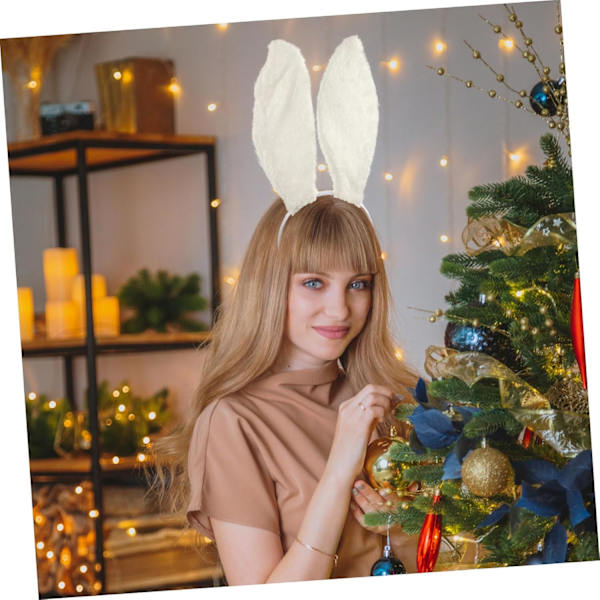 Pupujoukkueen Pääpanta Cosplay-Kanin Korvat Pääpanta Kanin Korvat Hiusten Renkaat Puku Hiusten Pääpanta Cosplay-Pääkatteet Kanin Korvat Hiusten Pääpanta Puku Hiusten Tarvike White