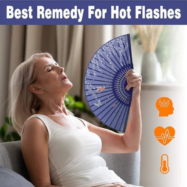 2 STK Japansk Foldeventilator i Silke, Bambus Håndventilator, Håndværksmønster Ventilator, Til Varm Sommer, Boligindretning