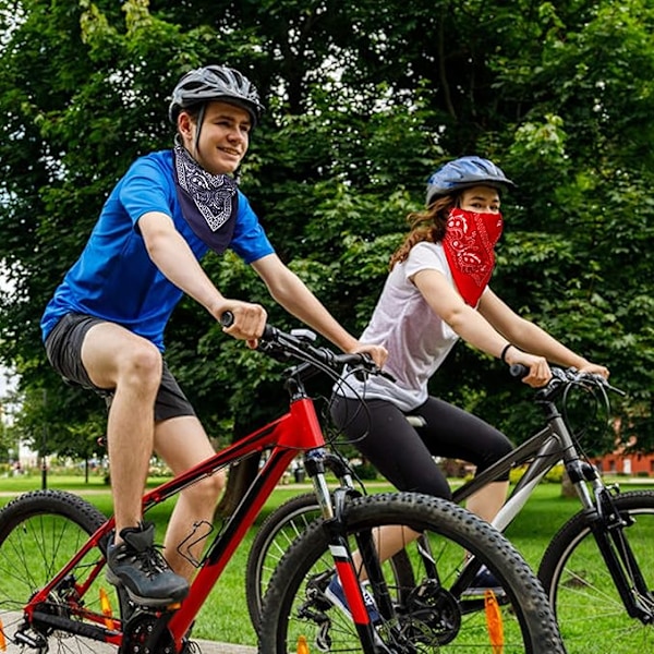 Flerfärgade Halsdamasker Bandanas för Kvinnor och Män, 12 Stycken