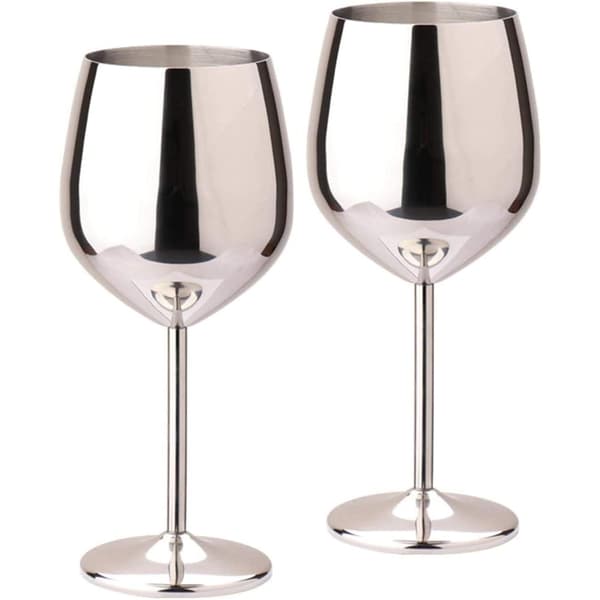 500ml Rustfritt Stål Lønnetone Vinglass, Metallstilk Kopp, Knusesikkert Hvitvin Cocktailglass, BPA-fritt