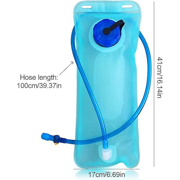 2L Hydration Bladder för Cykling Vandring, Läckagesäker Resevattenbehållare Vattenförvaringsblåsa med Isolerad Slang