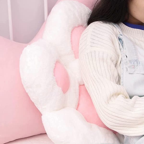 Söt Sittdyna Lazy Back Mysig Kattfotformad Soffa Kontorsstol Kudde