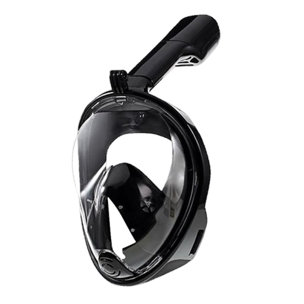 Helmask dykmask med avtagbar mask och snorkel, anti-dimma och vikbar design, lämplig för vuxna och barn black