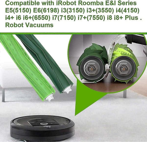 185mm pääharja 4 kumiharjalla, varaosatarvikkeet Irobot Roomba I7 E5 E6 -imuriin