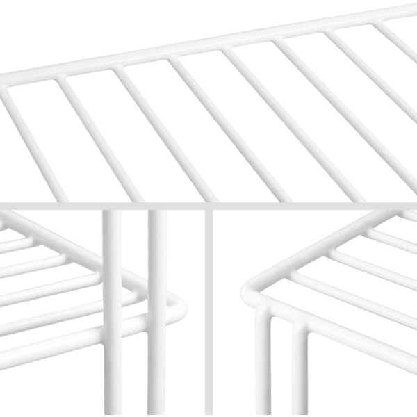 Køkken Skab Organiser [2 Pak], 3-Trins Hjørne Plade Stativ til Køkken Skab Opbevaring - Skab Opbevaring Hylde Organiser