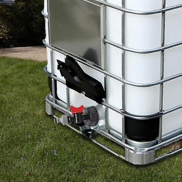 Helt ny 1000 liter IBC vanntank med S60x6 adapterventil og 3/4-Yvan (kran bare)[ALJ]