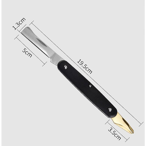 Ympkniv Beskärning Fickvikbar Träd Frukt Skärande Knoppning Trädgårdsverktyg Black
