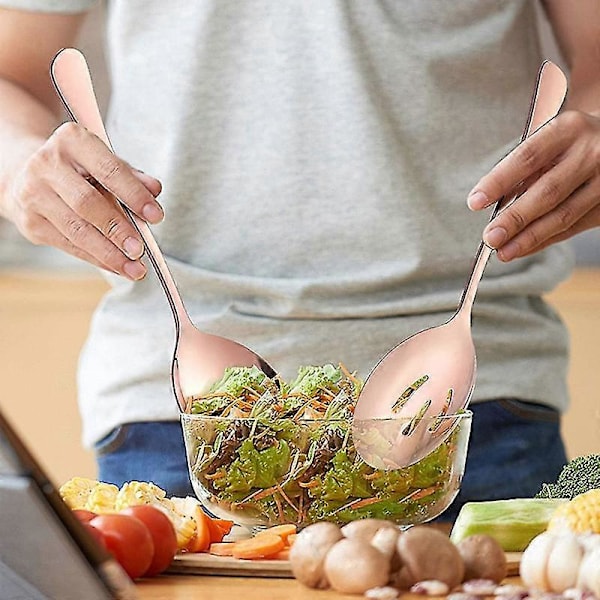 Kobber Spaltede Serveringsskeer Middagsskeer Rustfrit Stål Til Fest