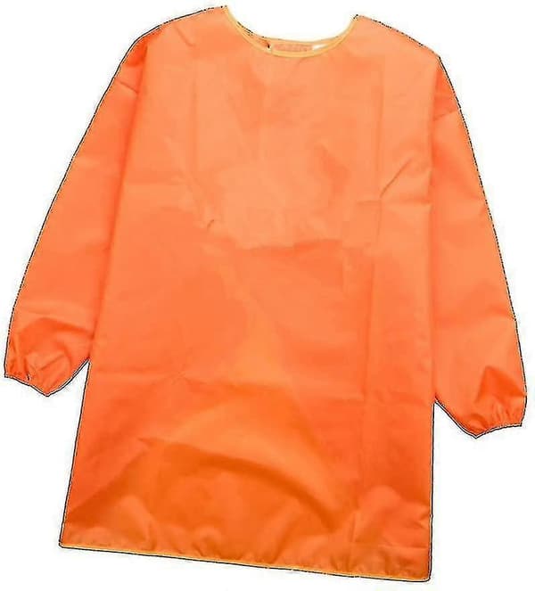 Målarrock för barn, förkläde för barn, haklapp blå, S G -Yx Orange L