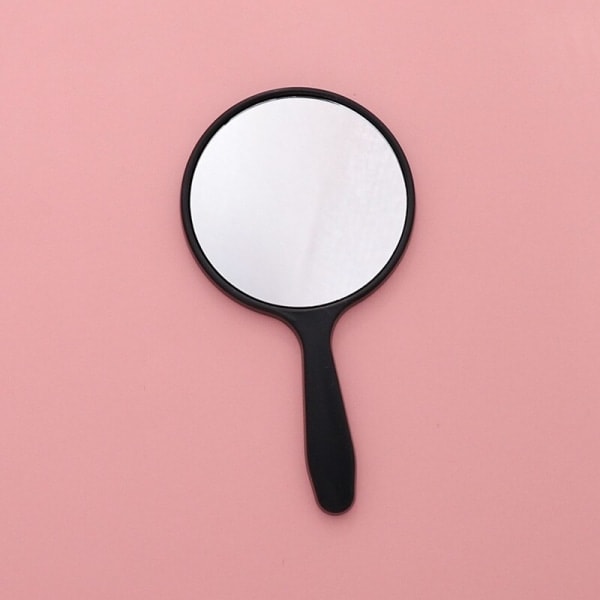 Tyttöjen pyöreä peili, pieni ja söpö pyöreällä kahvalla Pink